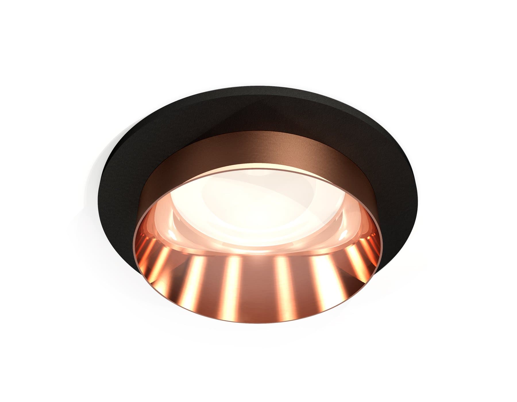 Ambrella Комплект встраиваемого светильника XC6513025 SBK/PPG черный песок/золото розовое полированное MR16 GU5.3 (C6513, N6135) — миниатюра 1