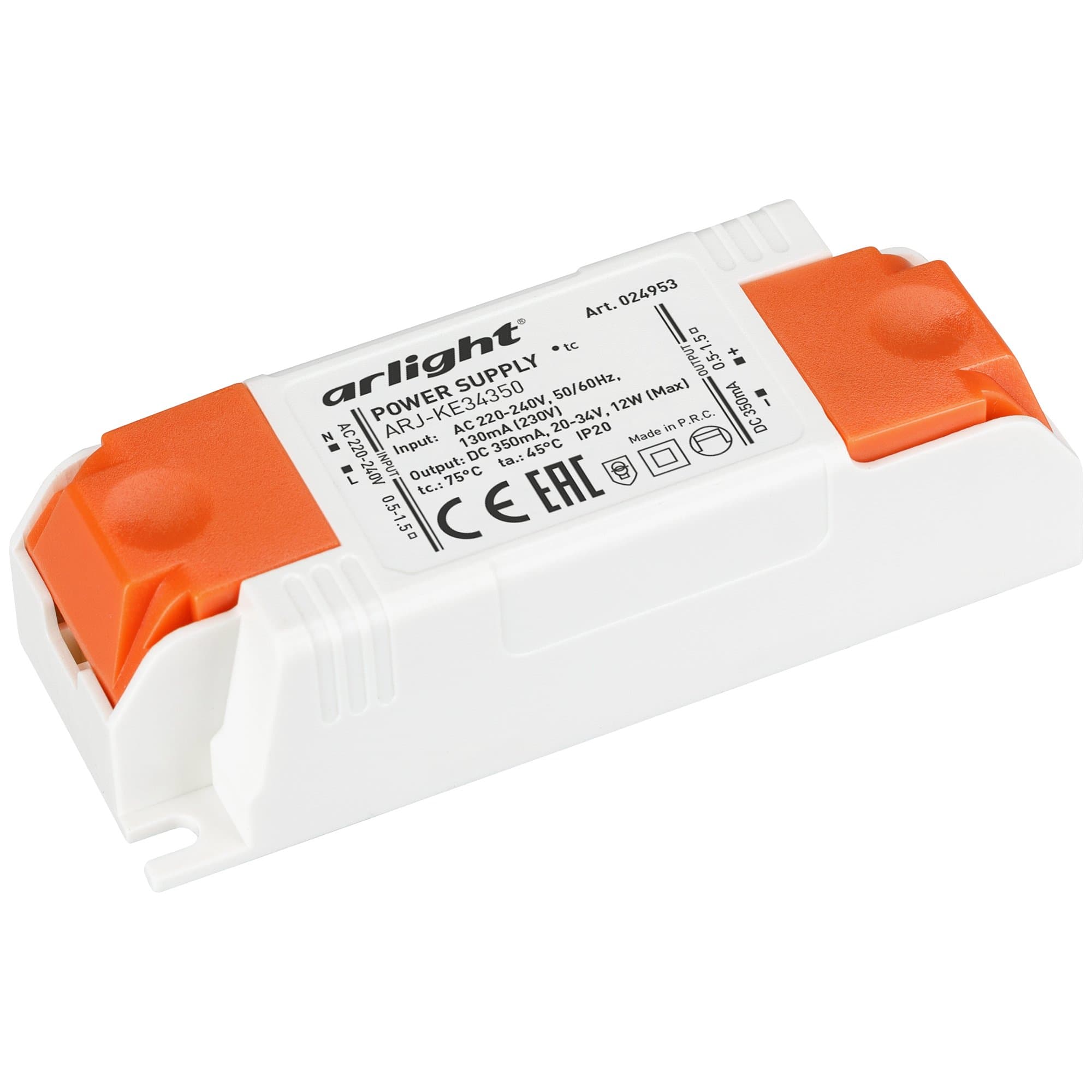 Arlight Блок питания ARJ-KE34350 (12W, 350mA) (IP20 Пластик, 5 лет) 024953 — миниатюра 1