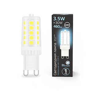 Gauss Лампа G9 AC185-265V 3,5W 460lm 4100K керамика LED 107009205