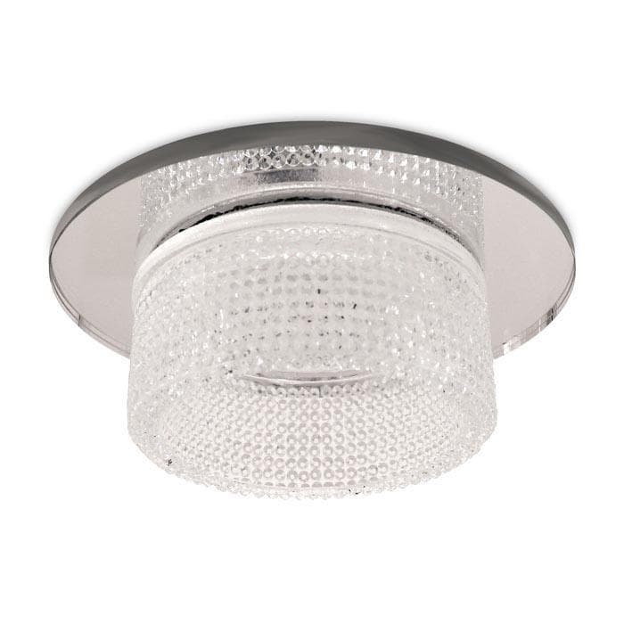 Ambrella Встраиваемый точечный светильник TN350 CH/CL хром/прозрачный GU5.3+3W (LED WHITE) D95*45 — миниатюра 1
