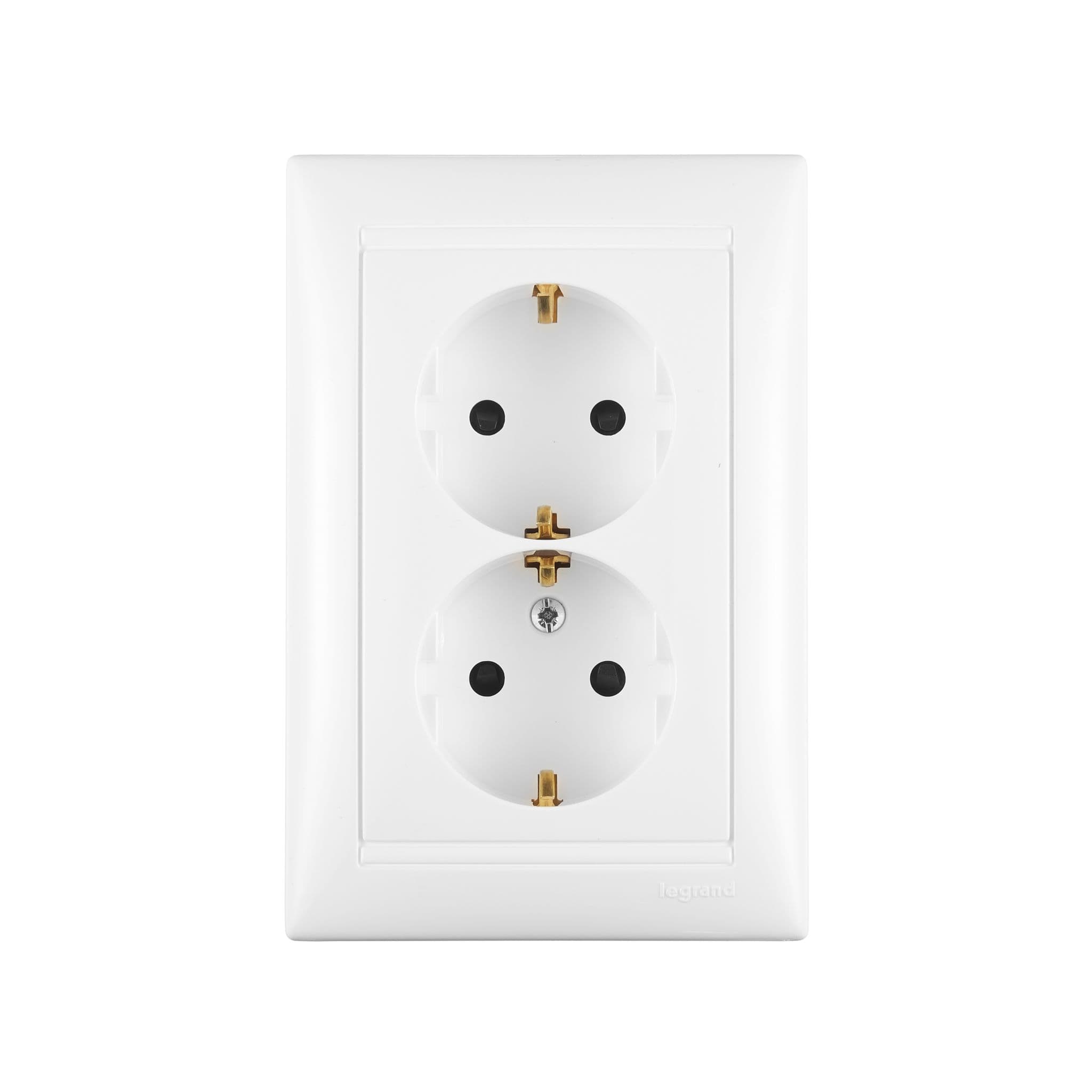 Legrand DIY Valena Бел Розетка 2-ая с/з с защитными шторками литая 694282 — миниатюра 2