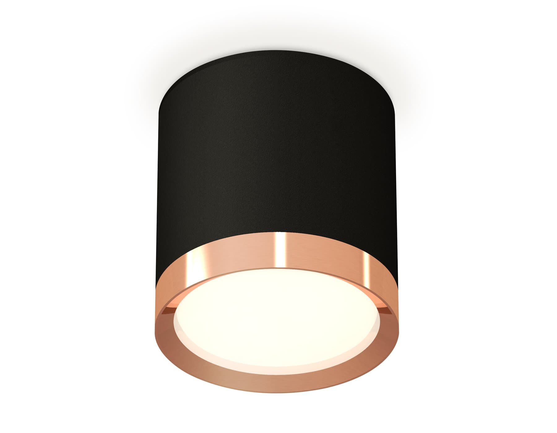 Ambrella Комплект накладного светильника XS8142005 SBK/PPG черный песок/золото розовое полированное GX53 (C8142, N8126) — миниатюра 1