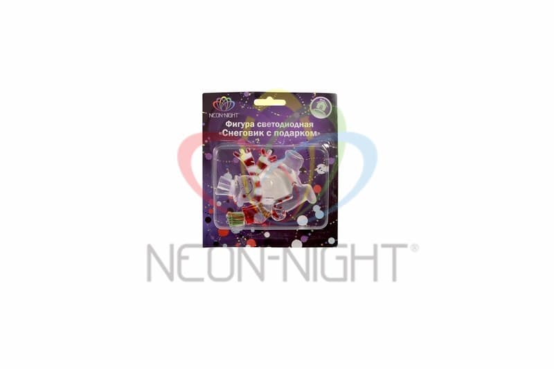 NEON-NIGHT "Снеговик с подарком" RGB на присоске 501-022 — миниатюра 2