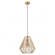 Eglo STYPE Подвесной потолочный светильник (люстра) STYPE, 1Х40W, E27, H1100, Ø330, сталь, золотой 43695