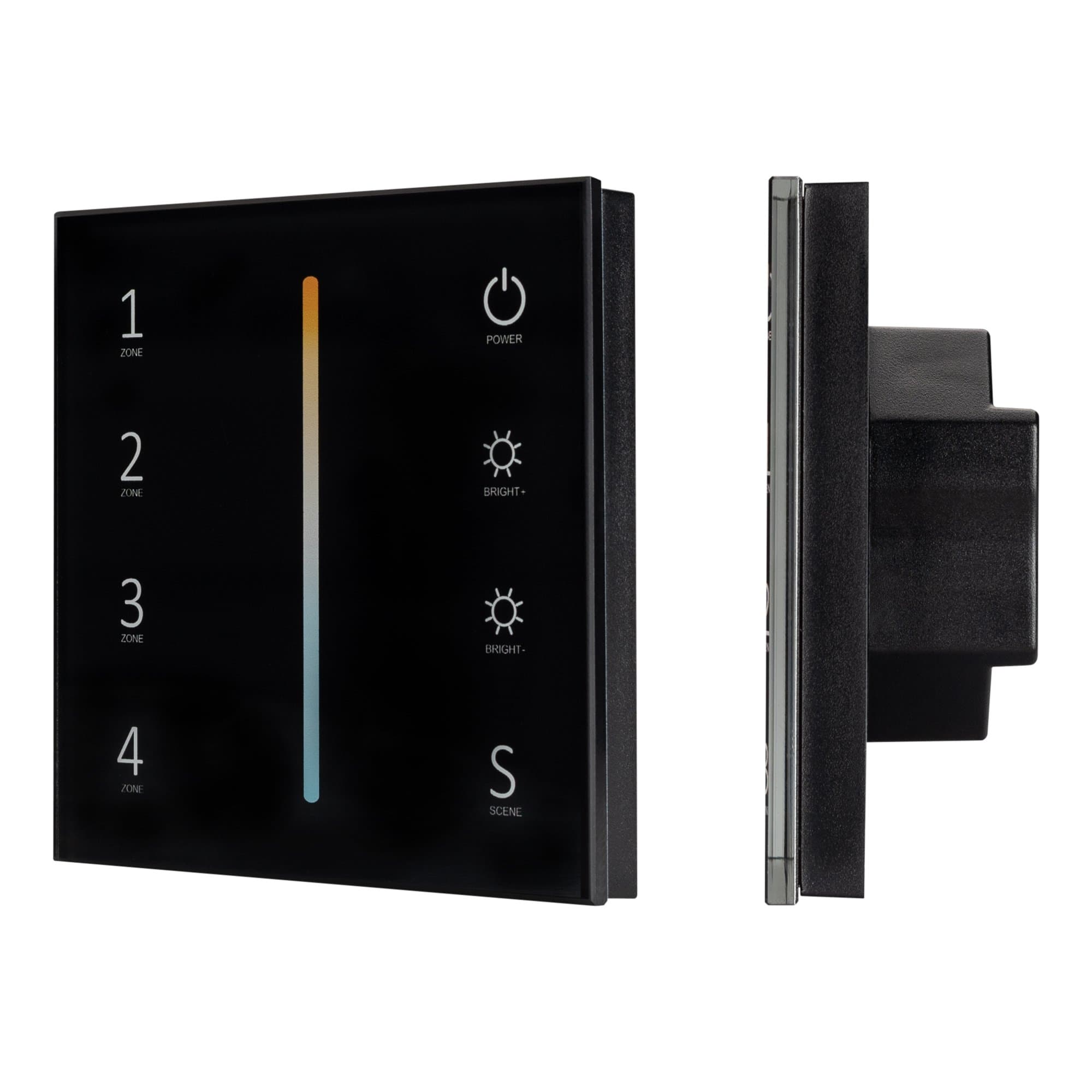 Arlight Панель Sens SMART-P43-MIX Black (230V, 4 зоны, 2.4G) (IP20 Пластик, 5 лет) 028137 — миниатюра 1