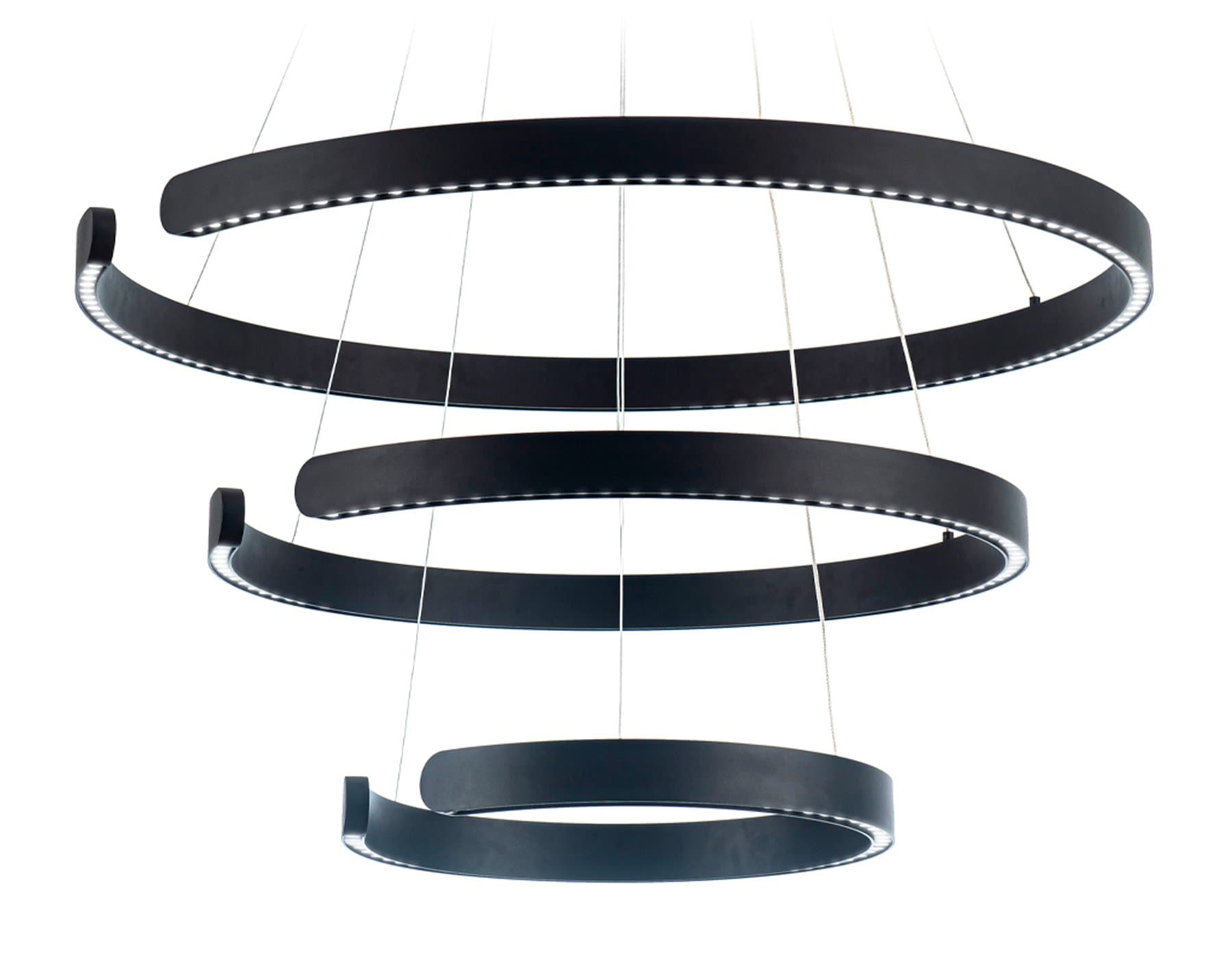 Ambrella Светильник подвесной светодиодный FL5888/3 BK черный 90W 3000K/4200K/6400K D800/600/400*1200 (без ПДУ)