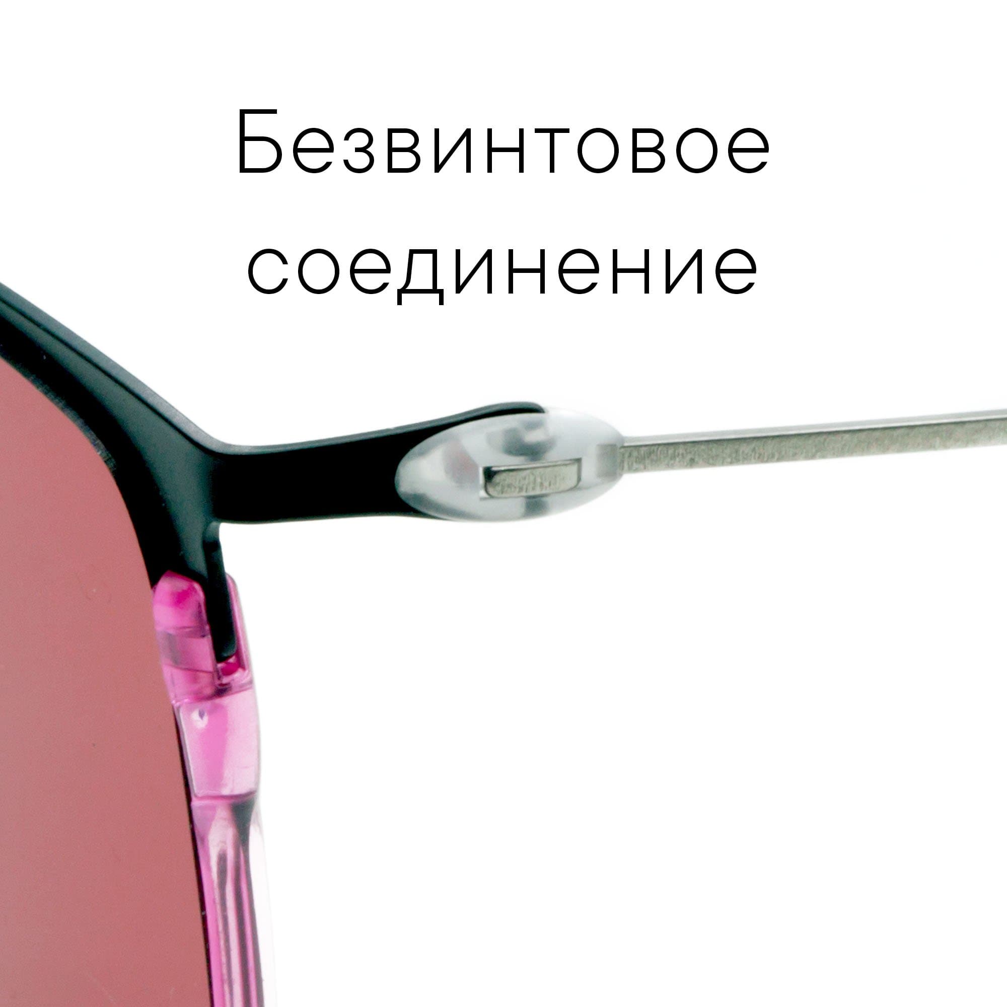 DKC Черные солнцезащитные очки из титана с серыми линзами. Модель 08 TCSFRA55010001 — миниатюра 5