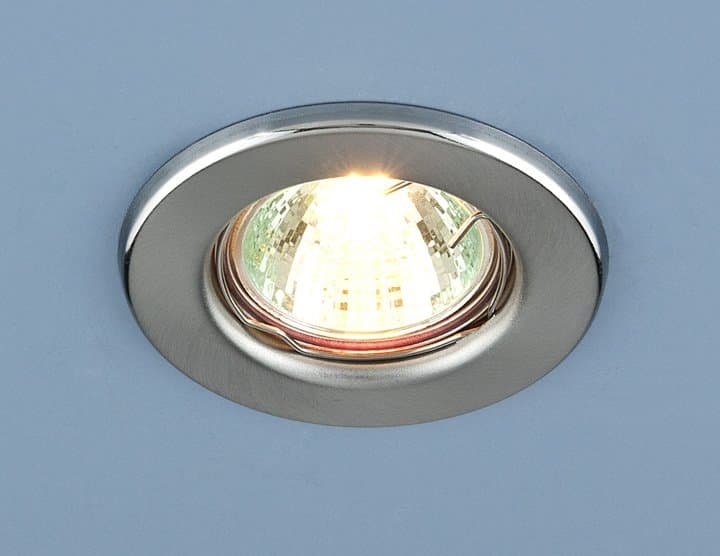 Elektrostandard 9210 MR16 SCH / Светильник встраиваемый хром сатинированный a030079