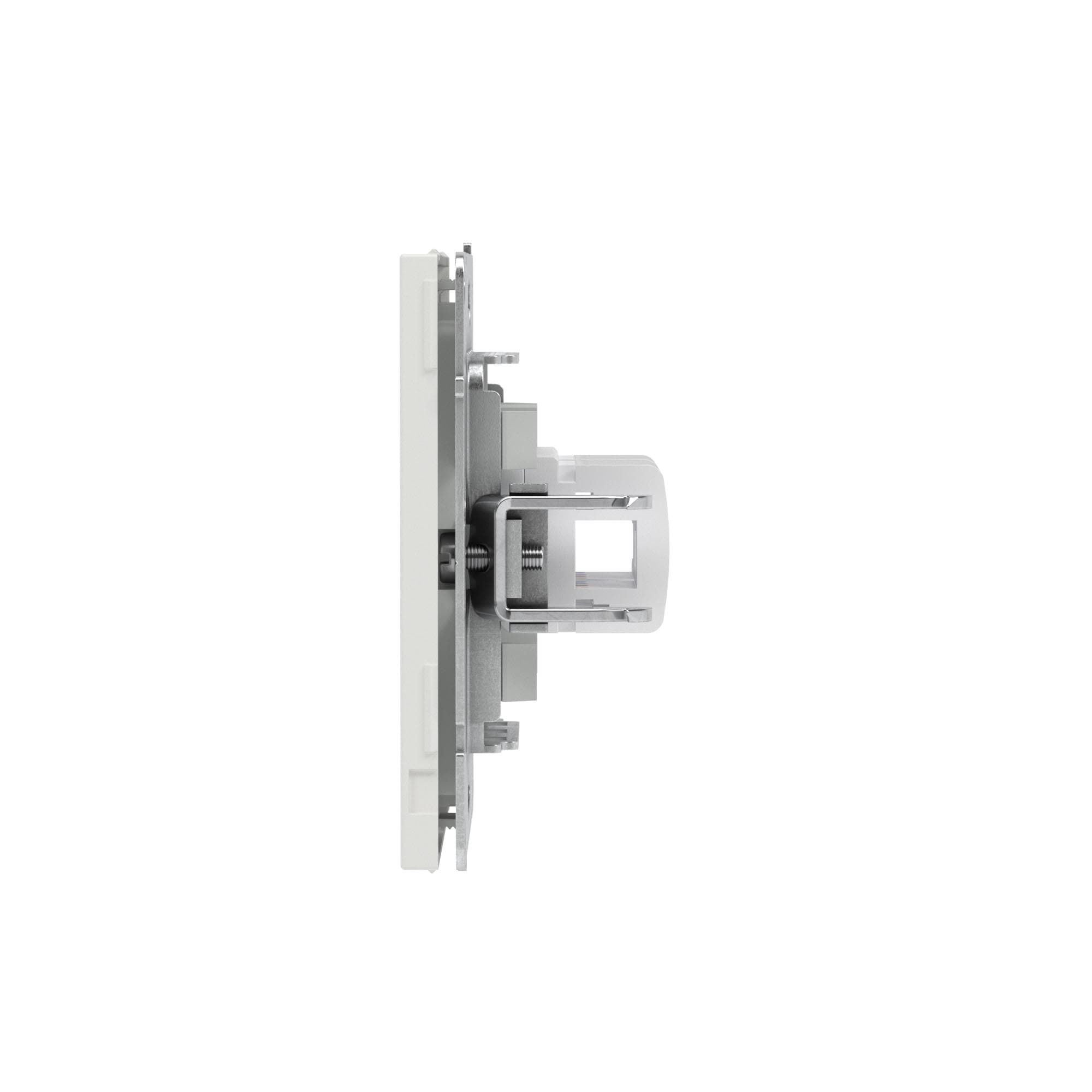 DKC KANT Компьютерная розетка RJ-45 без шторки, кат.6А двойная, белый песок — миниатюра 4