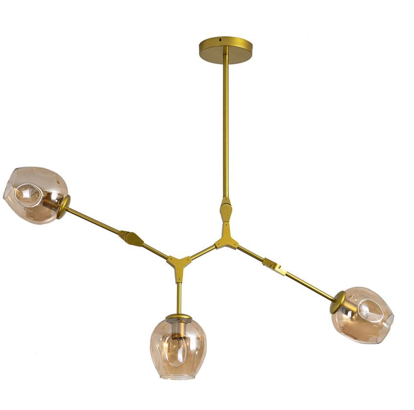 Kink Light 07512-3,33 Люстра Нисса матовое золото (медовые плафоны) w108*80 h40/60 E27 3*40W