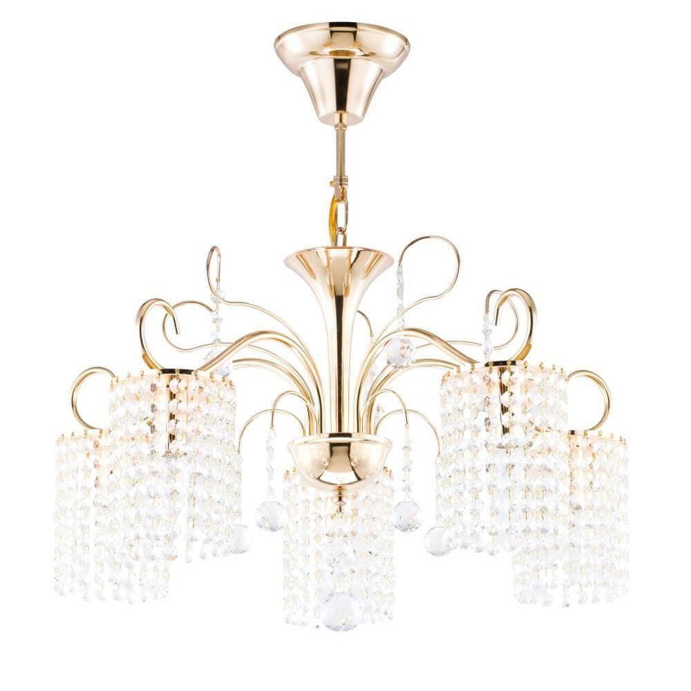 Freya Crystal Leona Золото Люстра E14 40W FR1127-PL-05-G