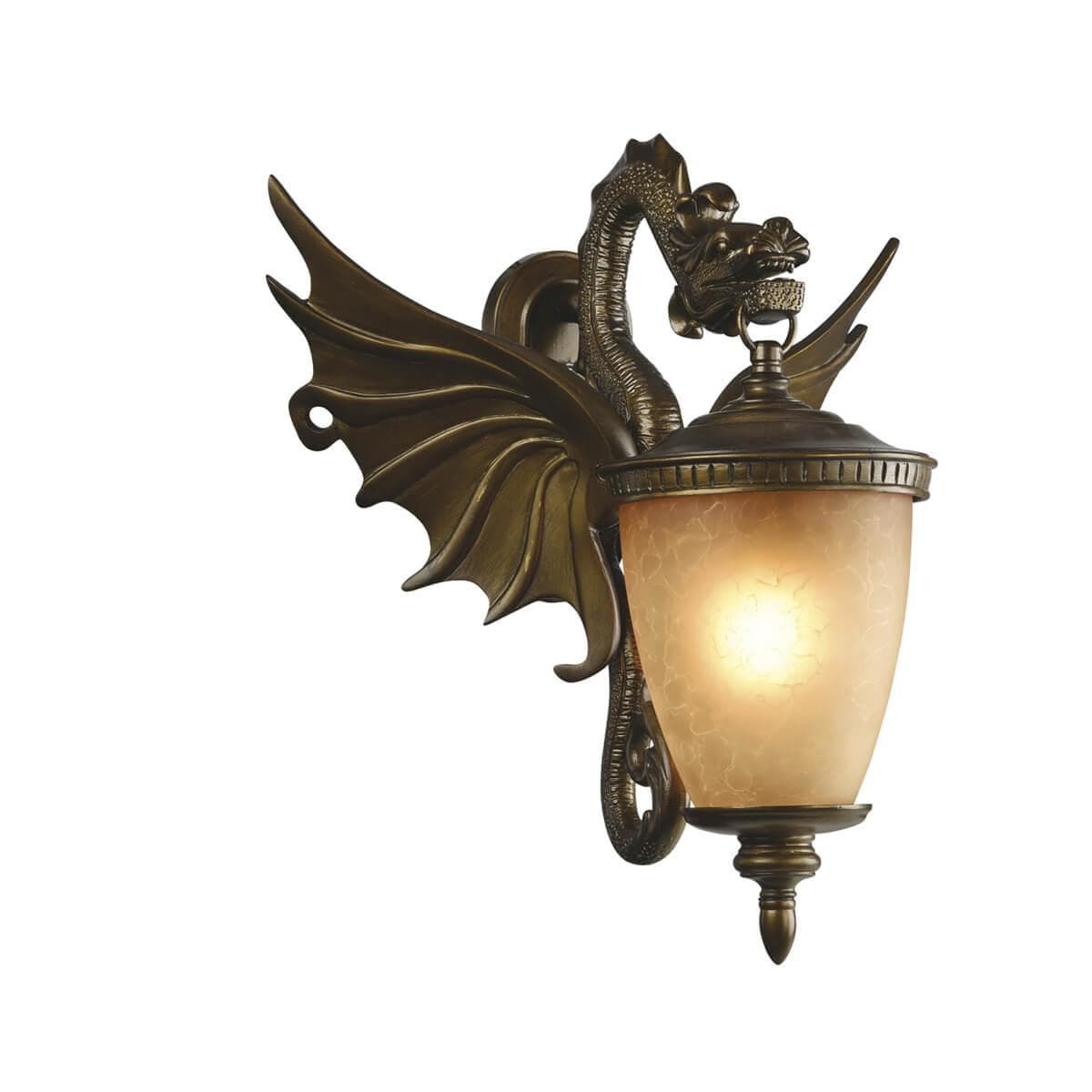 Favourite Dragon Коричневый/Янтарь Светильник уличный IP44 1*E27*60W, IP44 1717-1W — миниатюра 1