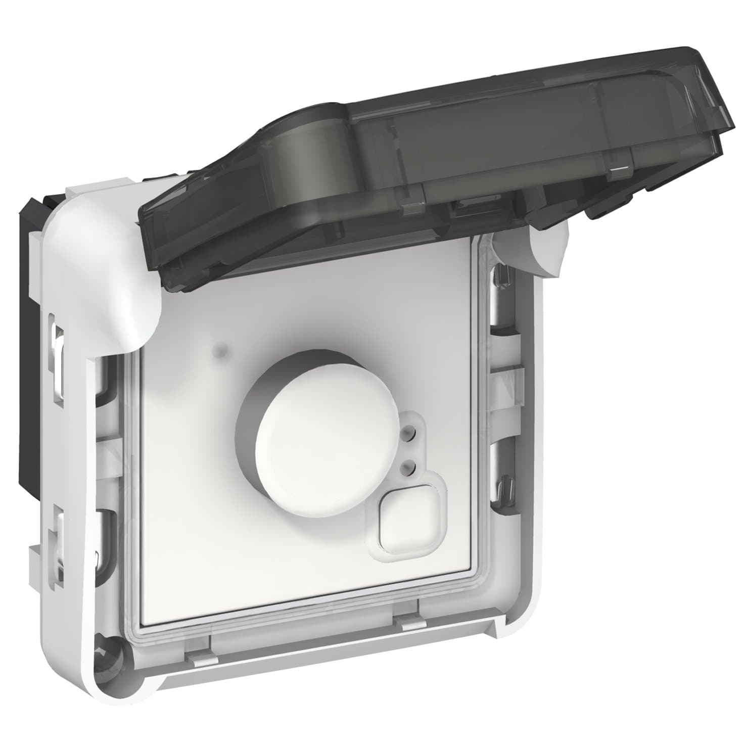 Legrand Plexo Серый/Белый Мех Электронный комнатный термостат 069508 — миниатюра 2