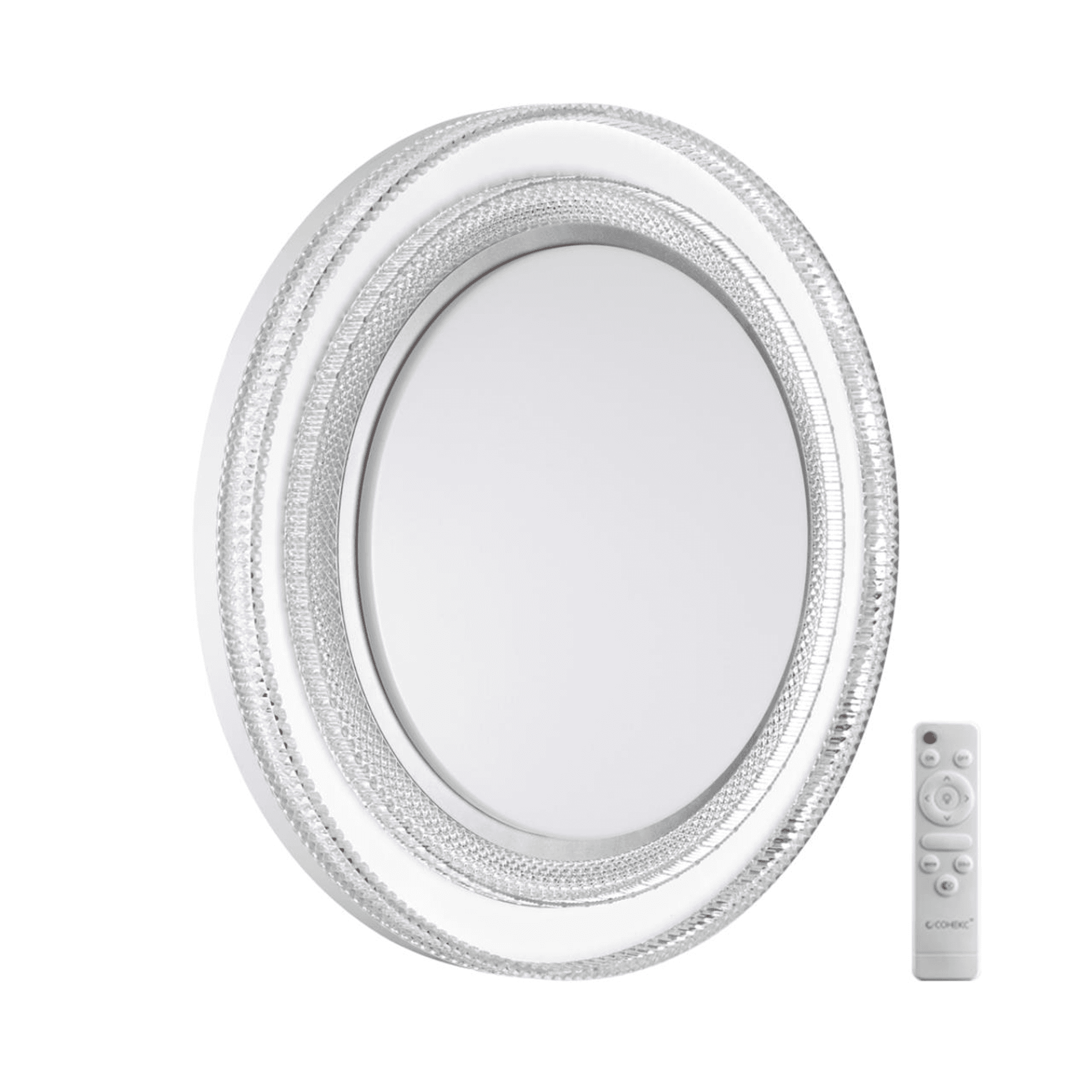 Sonex 7642/EL MARON SN Светильник пластик/серебристый LED 70Вт 3000-6000K D490 IP43 пульт ДУ SUZY SILVER