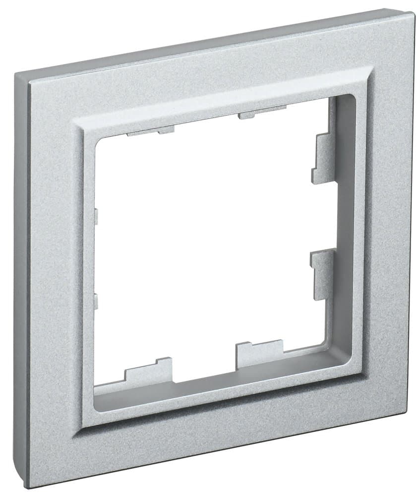 IEK BRITE BASE Алюминий Рамка 1-м РУ-1-БрА