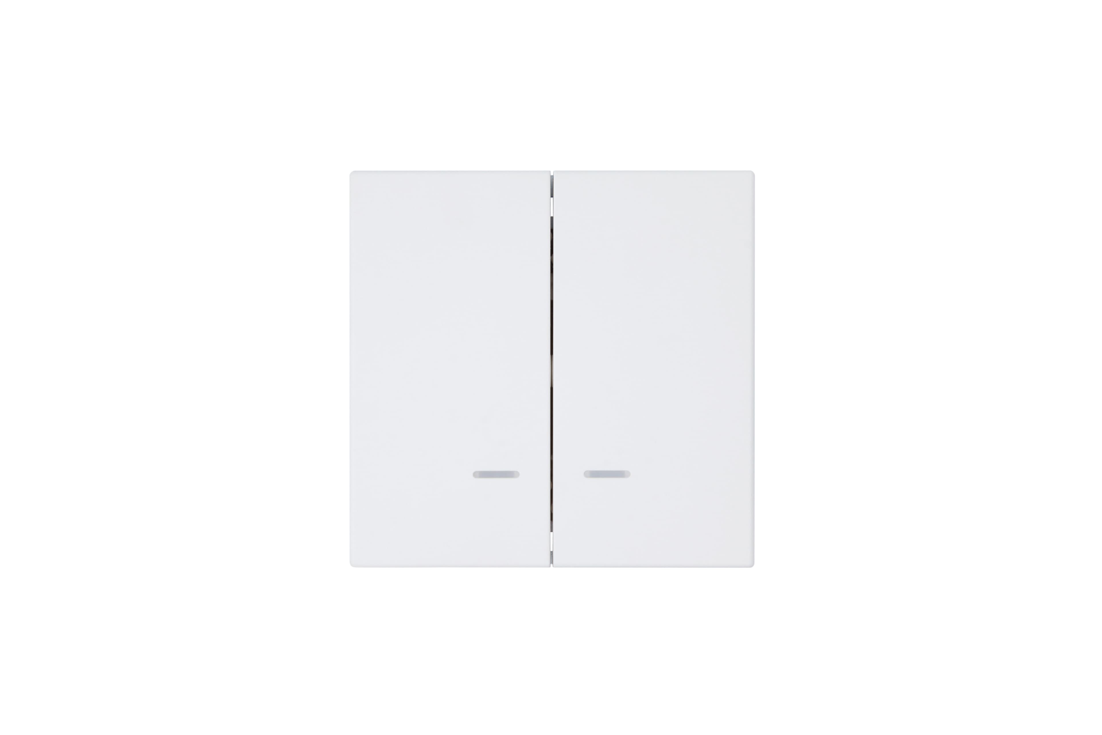 Jasmart FD Матовый белый (soft touch) Выключатель 2-кл с подсветкой 10A 250V~
