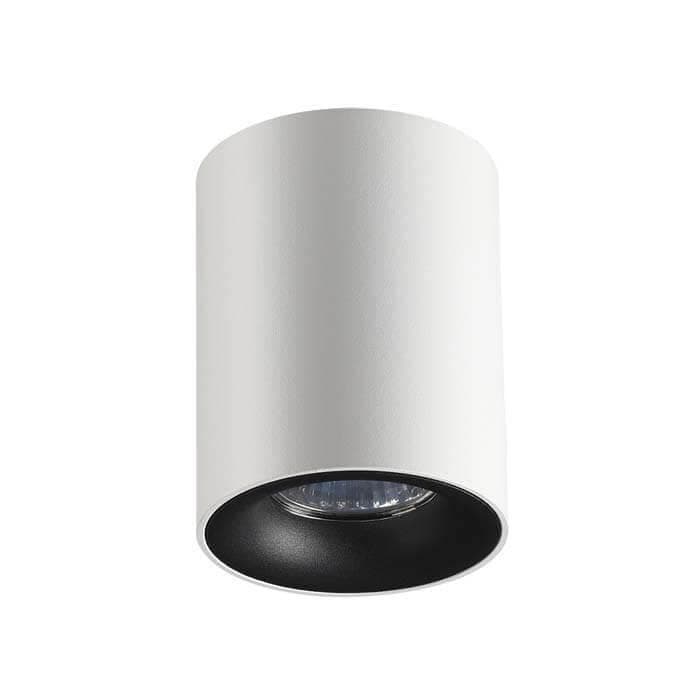 Odeon Light 3569/1C ODL18 116 белый с черным Светильник потолочный накладной GU10 1*50W 220V TUBORINO — миниатюра 1
