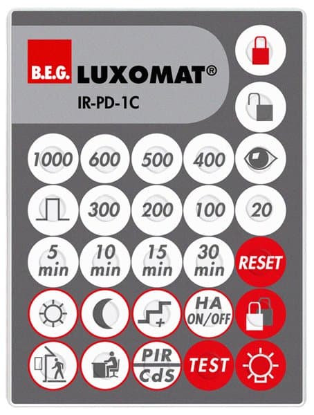 BEG Пульт управления PD2-M-1C, PD4-M-1C, PD4-M-1C-C, PD5-M-1C-Clip, PD9-M-1C и PD9-M-1C-GH 92520
