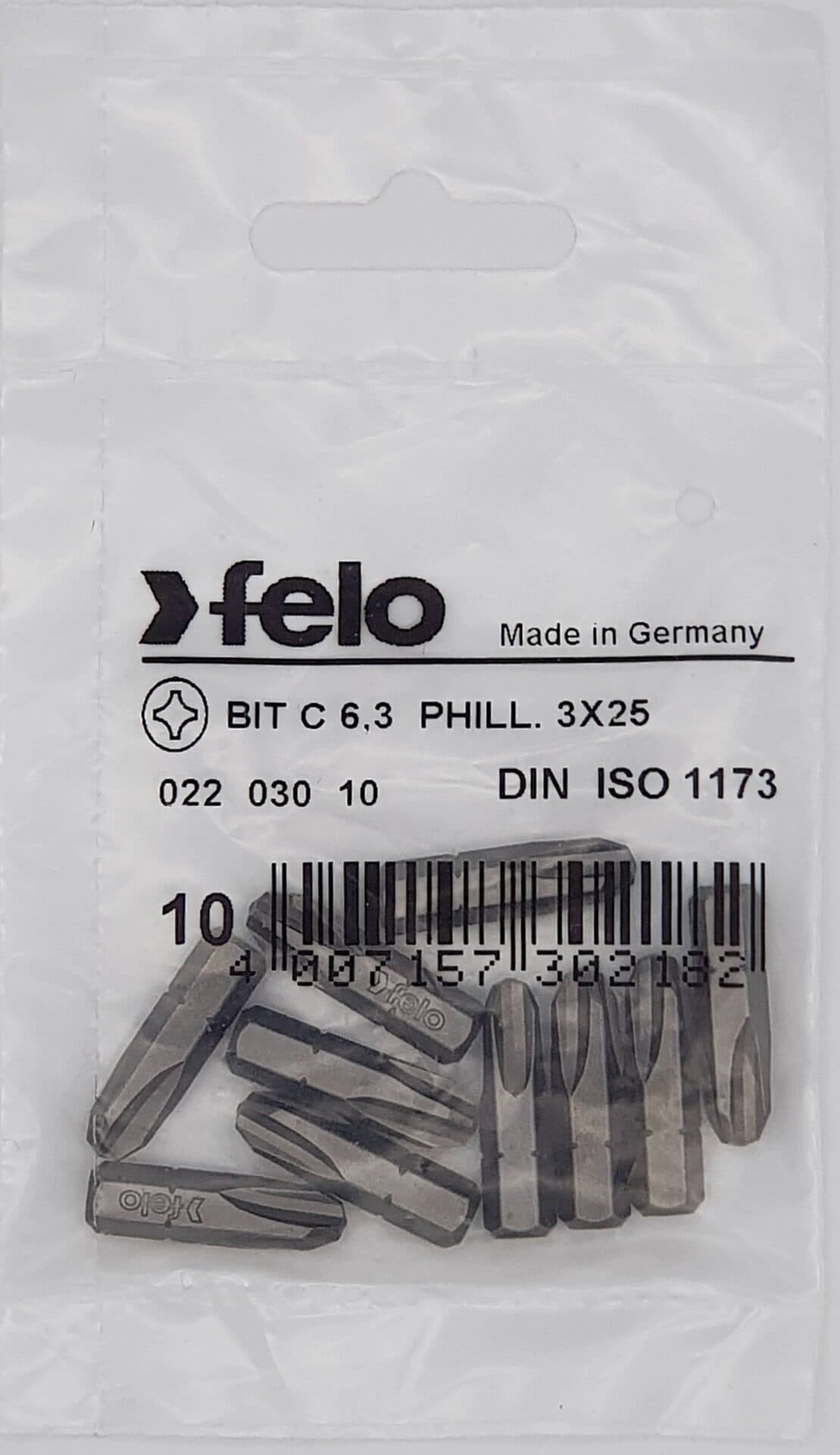 Felo Бита крестовая серия Industrial PH 3X25, 10 шт 02203010 — миниатюра 2