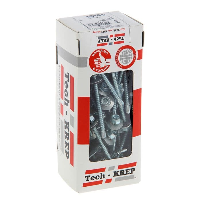 Tech-Krep Саморез КР ZP св. 5,5х64 (60 шт) - коробка с ок. 124630 — миниатюра 1