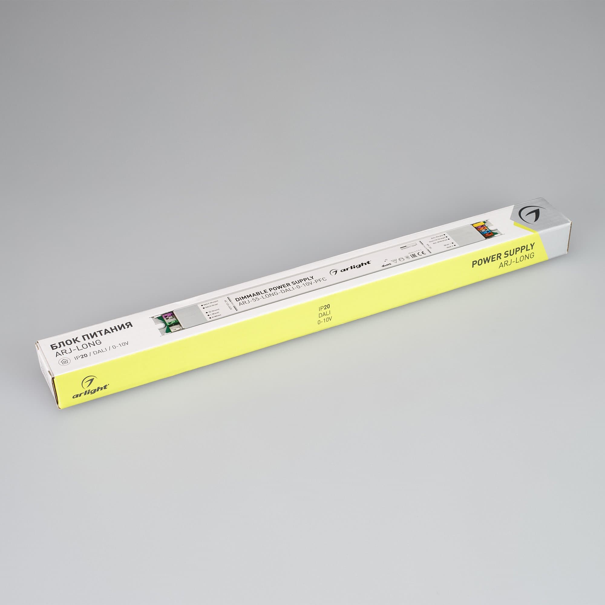 Arlight Блок питания ARJ-55-LONG-DALI-0-10V-PFC (55W, 1050mA) (IP20 Металл, 7 лет) 028456 — миниатюра 3