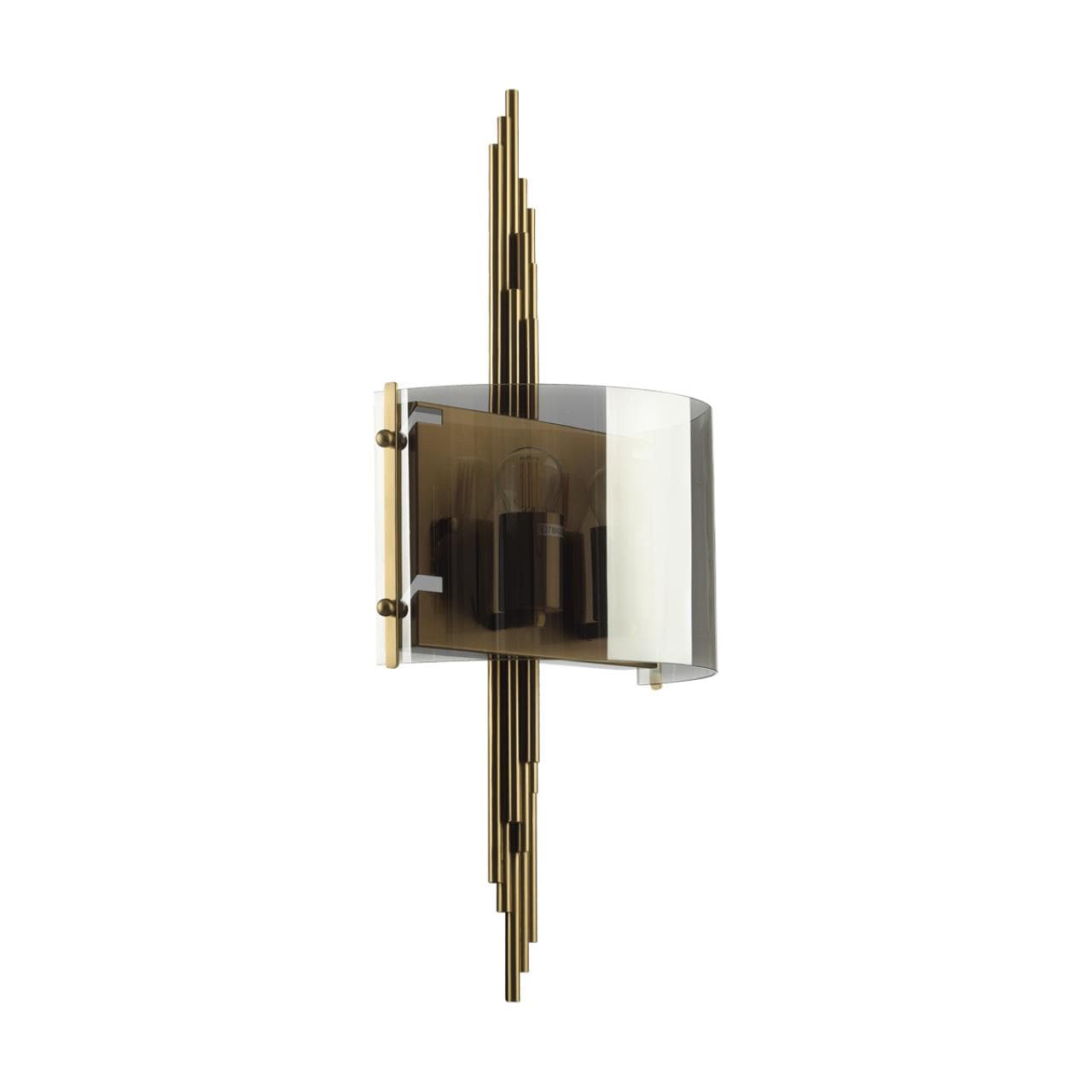 Odeon Light 4895/2WA MODERN ODL_EX23 37 бронзовый/дымчатый/металл/стекло Бра E27 2*40W MARGARET — миниатюра 1