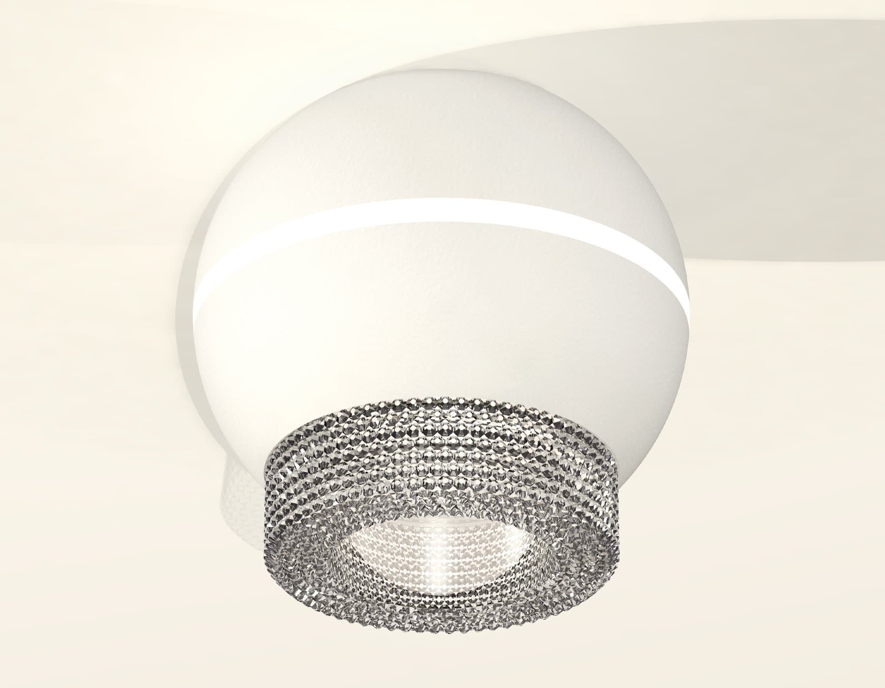 Ambrella Комплект накладного светильника XS1101030 SWH/CL белый песок/прозрачный MR16 GU5.3 LED 3W 4200K (C1101, N7191) — миниатюра 2