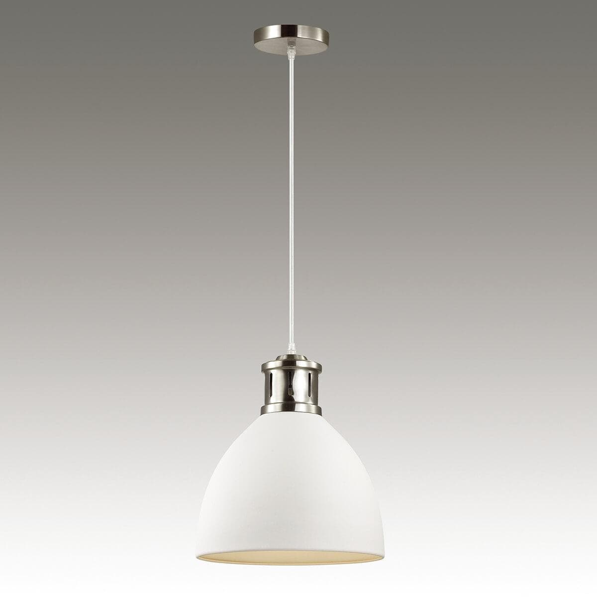 Odeon Light 3323/1 ODL17 099 белый/никель Подвес E27 60W 220V VIOLA — миниатюра 2