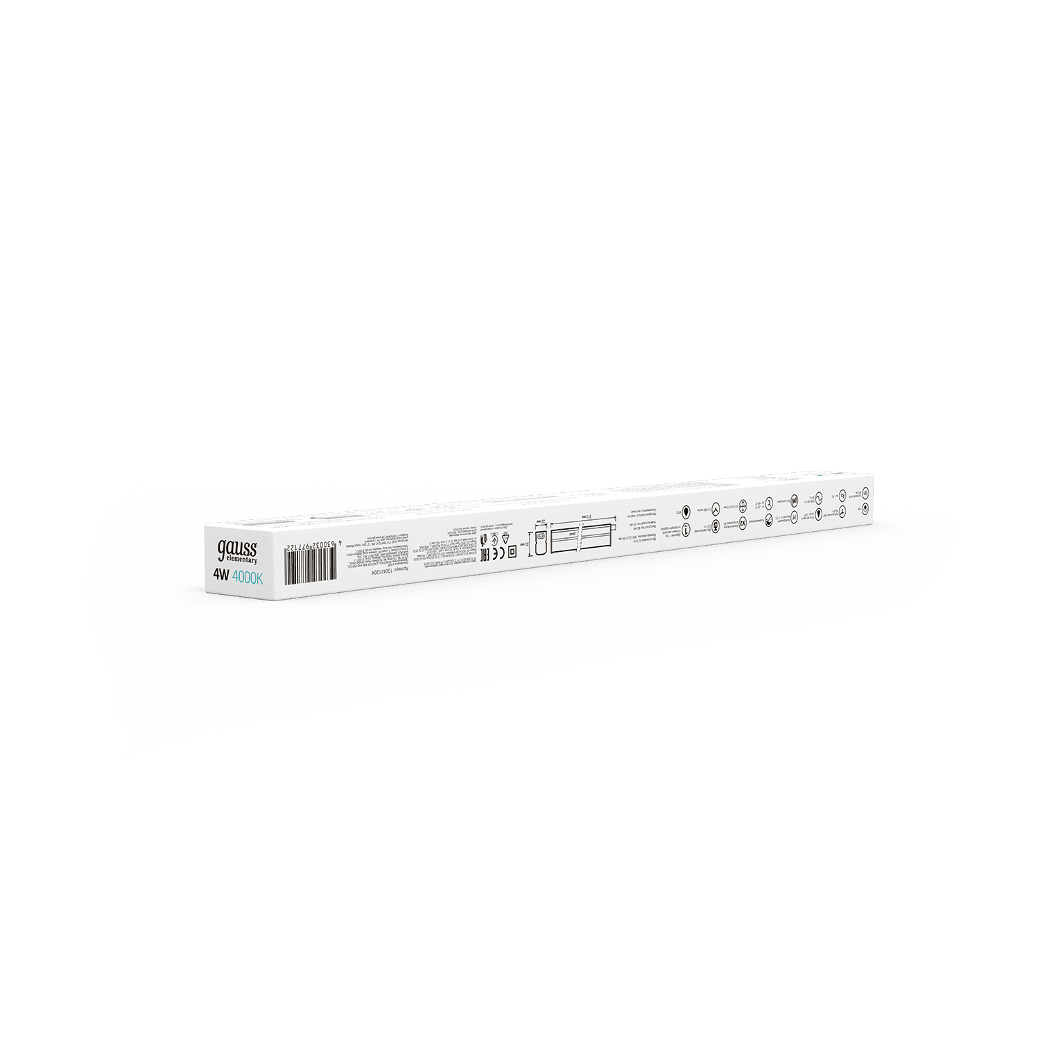 Gauss Светильник TL Elementary линейный 4W 300lm 4000K IP20 313х22х33 LED 5 130411204 — миниатюра 4