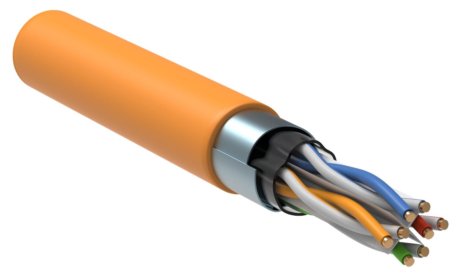 IEK ITK Витая пара F/UTP категории 6 4x2х23AWG LSZH оранжевый (305м) LC1-C604-327