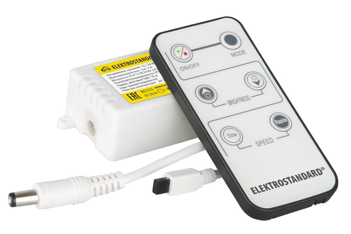Elektrostandard LSC 003 DC12V-08A IP42 / Контроллер одноцветный с ИК пультом (6 кнопок) LSC 003 a035333