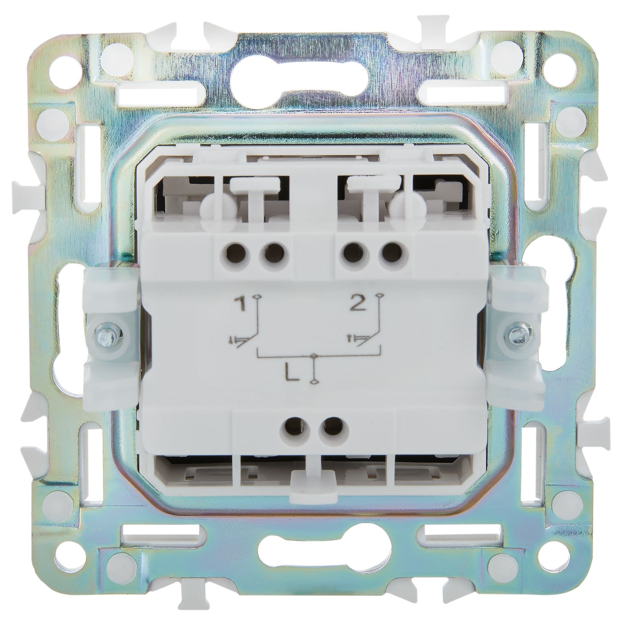 IEK SKANDY Песочный Выключатель жалюзи 10А SK-V12Sa — миниатюра 3