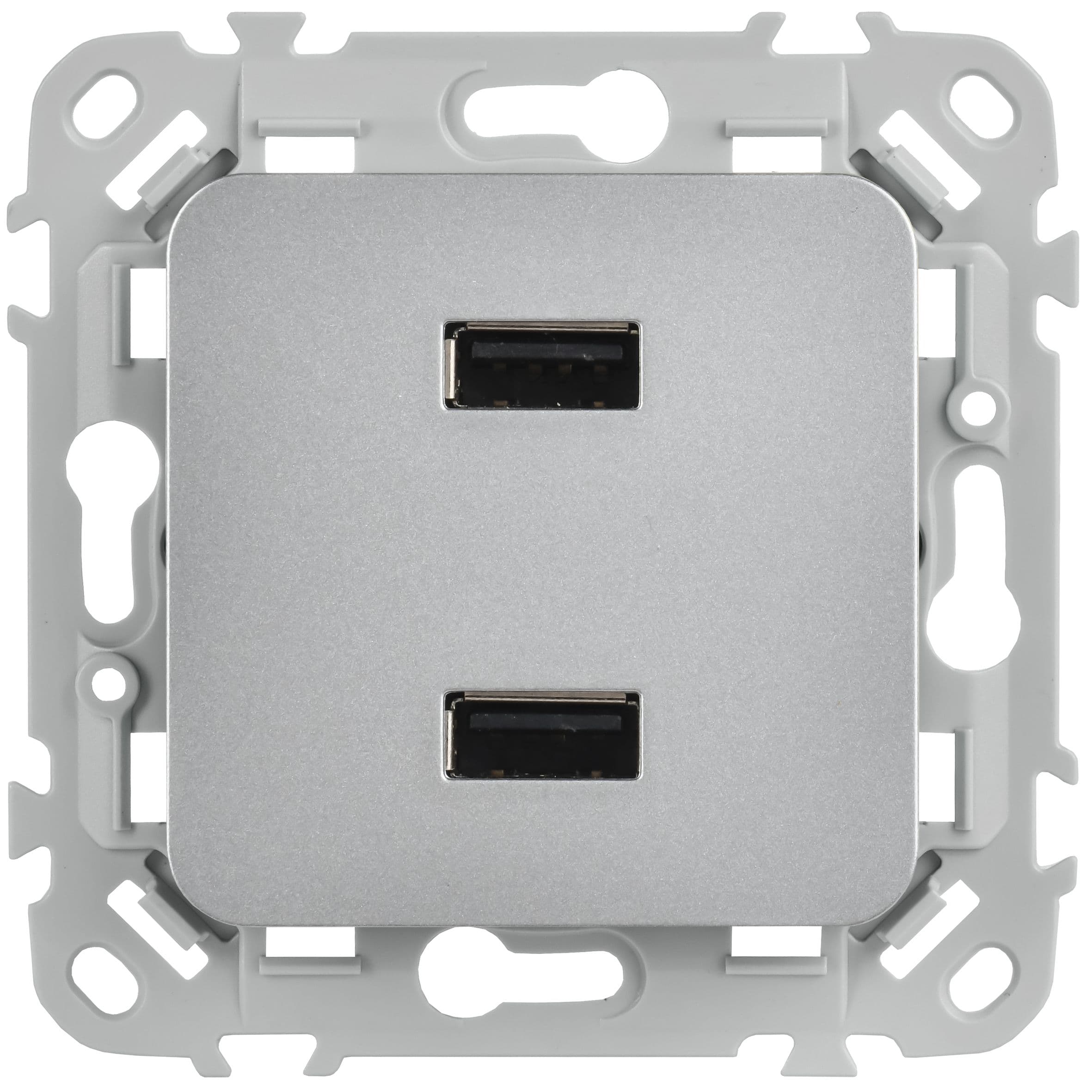 IEK FLITE Алюминий Розетка USB A+A 31А — миниатюра 2