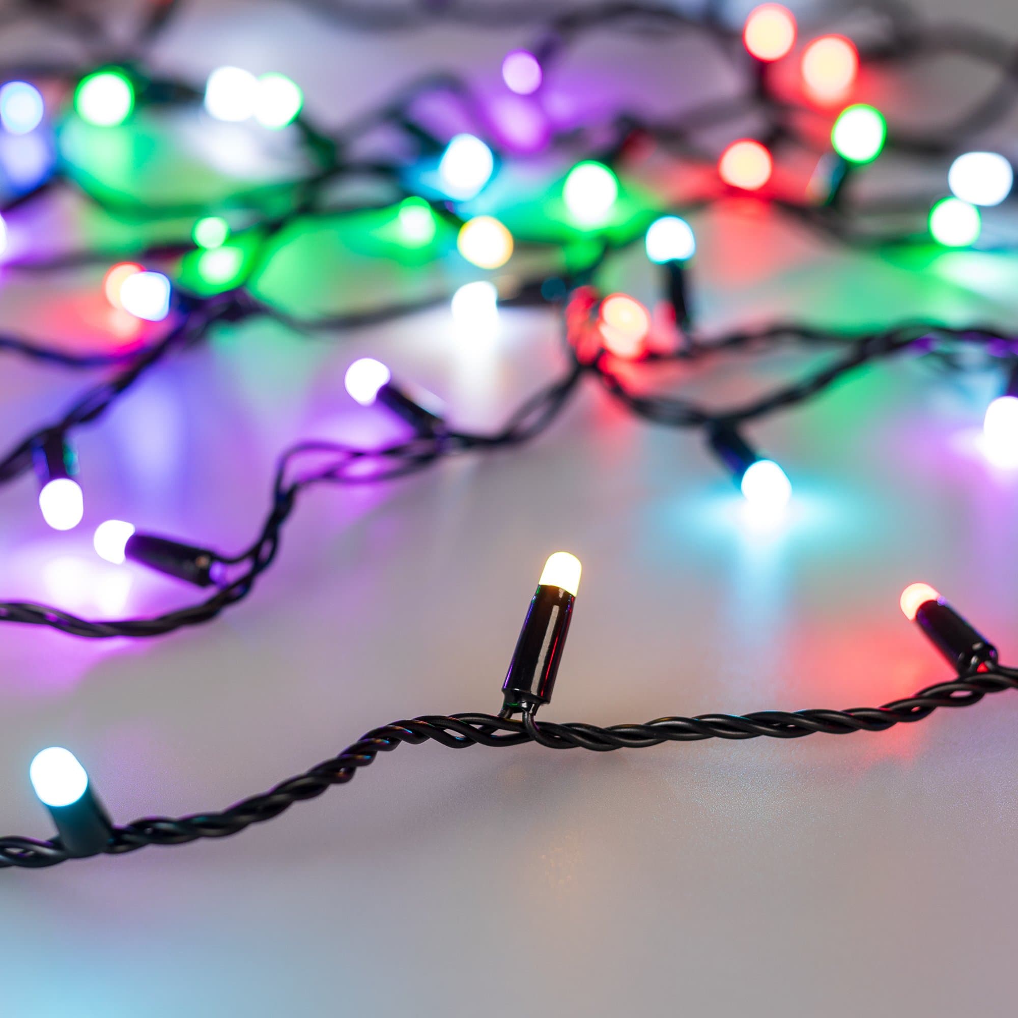 Arlight Светодиодная гирлянда ARD-STRING-CLASSIC-10000-BLACK-100LED-MILK-SYNC RGB (230V, 6.5W) (Ardecoled, IP65) 028214 — миниатюра 1