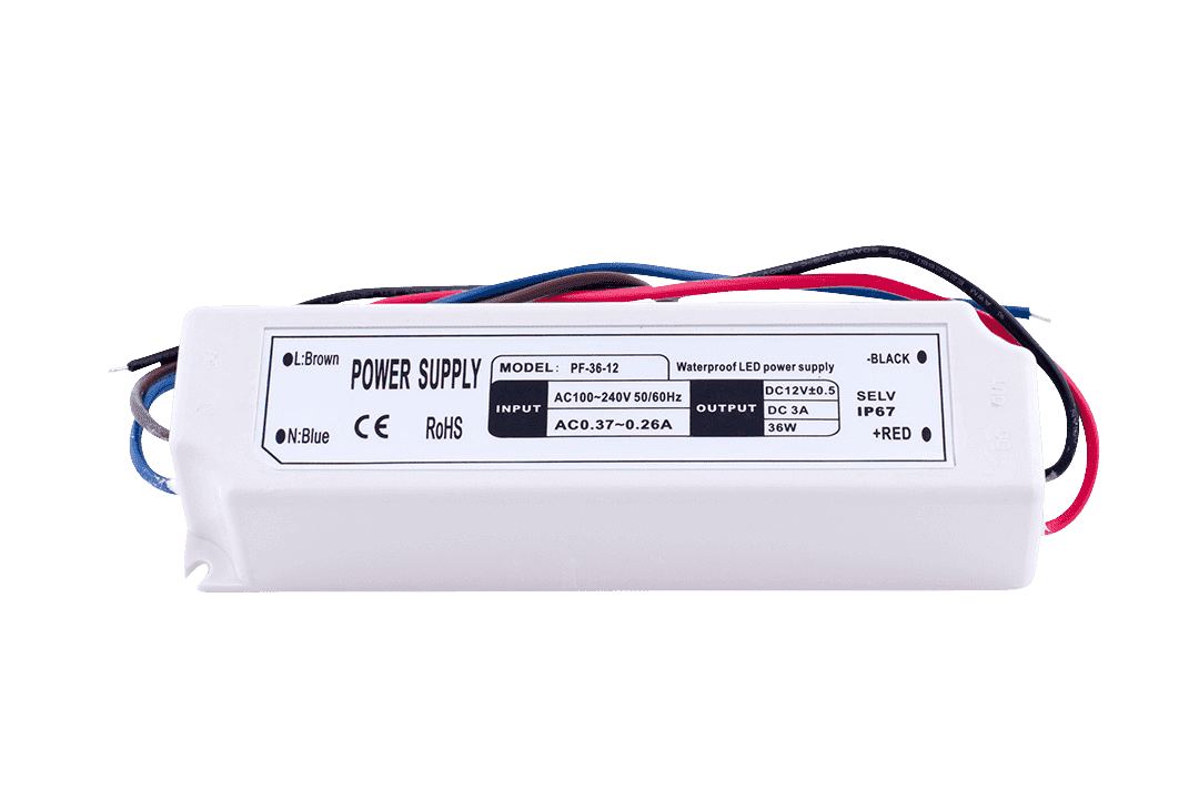 SWG Блок Питания для ленты IP 67 пластик 35 W, 12V LV-35-12