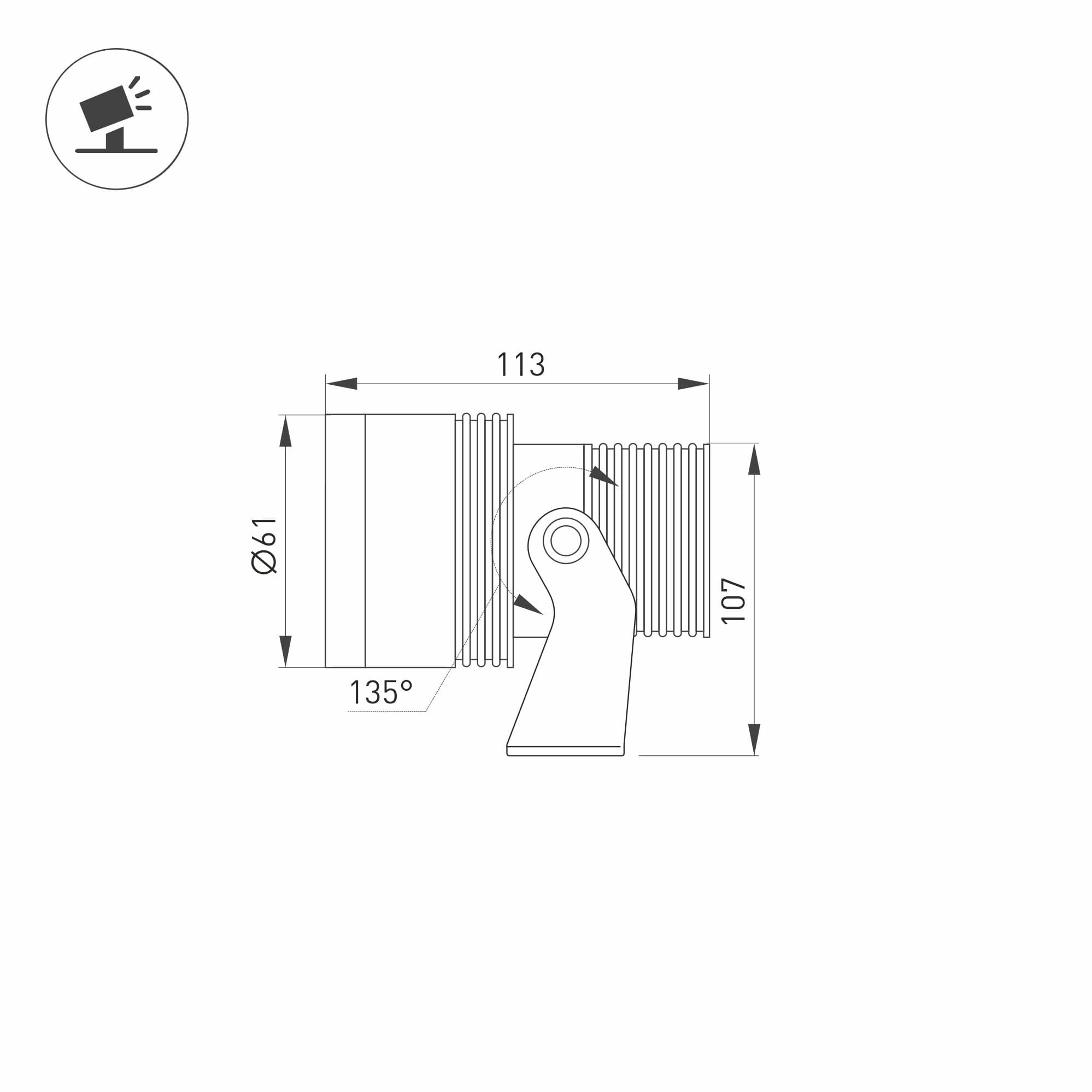 Arlight Светильник KT-RAY-COLOR-R61-12W RGB-Warm3000 (DG, 36 deg, 12V) (IP67 Металл, 3 года) 032559 — миниатюра 5