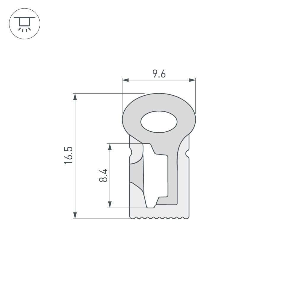 Arlight Силиконовый профиль WPH-FLEX-0817-SIDE-S8-5m WHITE (Силикон) 040268 — миниатюра 2