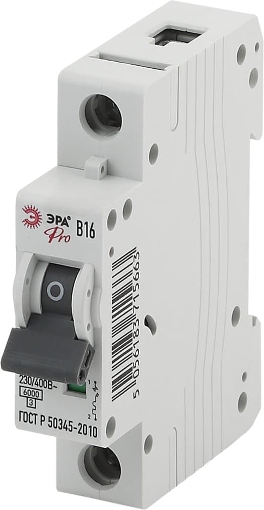 ЭРА NO-901-60 Pro Автоматический выключатель ВА47-63 1P 16А кривая B