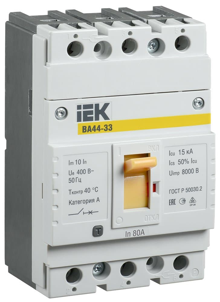 IEK Авт. выкл. ВА44 33 3Р 80А 15кА