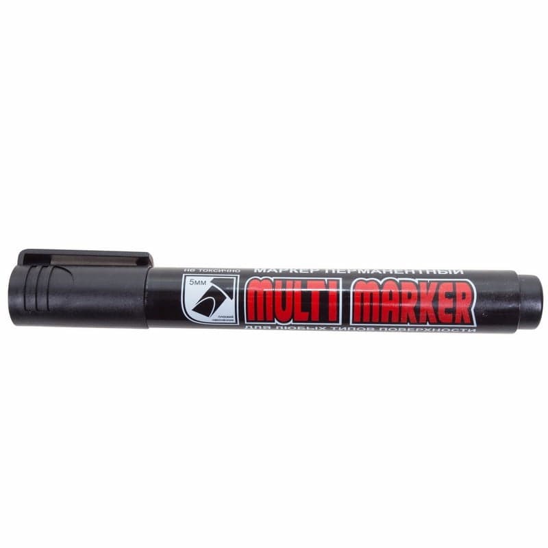 MunHwa  Маркер перманентный Crown «Multi Marker Chisel» 5 мм, черный, скошенный 08-8801 — миниатюра 1