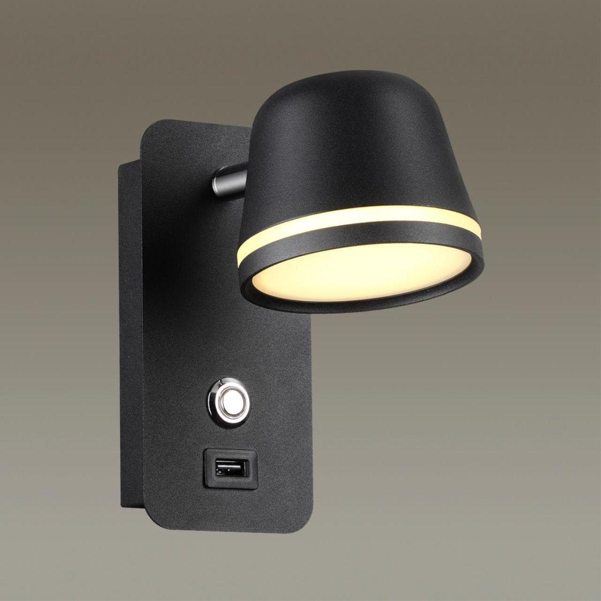 Odeon Light 4299/5WL HIGHTECH ODL22 227 черный/металл Настенный светильник IP20 c USB зарядкой c выкл. LED 7W 380Лм 3000-4000-6000K BANKS — миниатюра 4