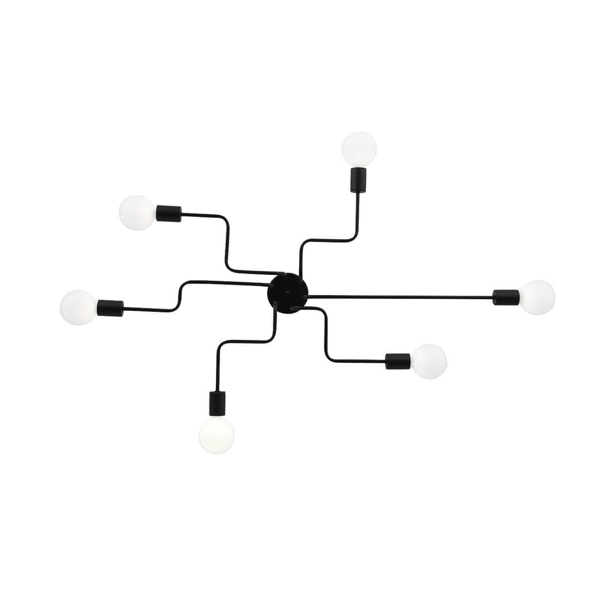 Evoluce SL419.442.06 Люстра потолочная Черный E27 6*60W — миниатюра 3