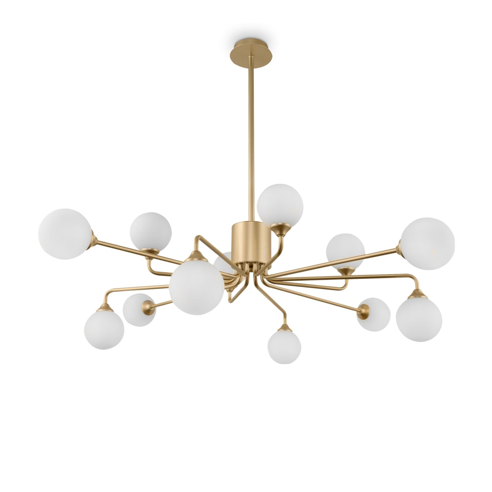 Freya Modern Alexis Матовое Золото Люстра FR5120PL-12G — миниатюра 1