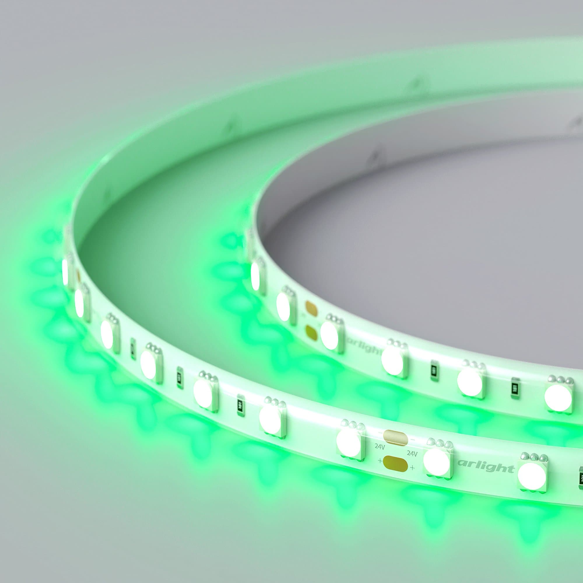 Arlight Светодиодная лента RTW 2-5000SE 24V Green 2x (5060, 300 LED, LUX) (14.4 Вт/м, IP65) 016505 — миниатюра 3