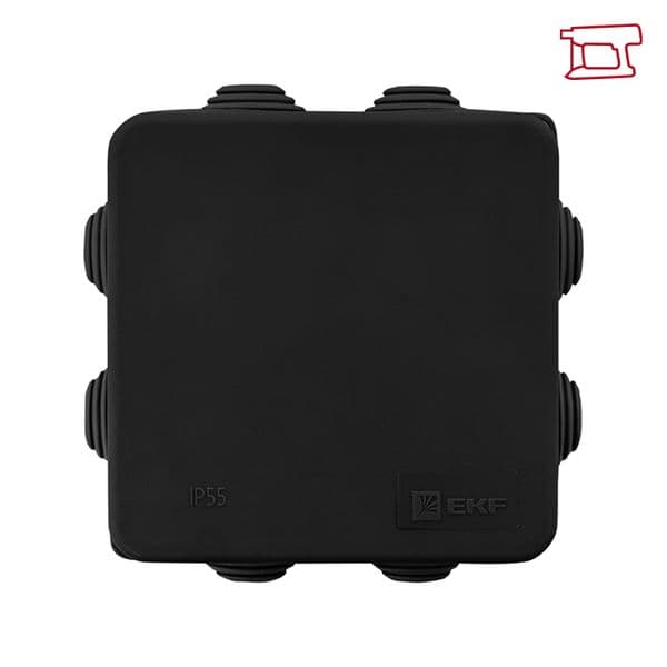 EKF Коробка распределительная КМР-030-031 с крышкой (85x85x40) для прямого монтажа 8 мембр. вводов чёрная IP55 — миниатюра 16