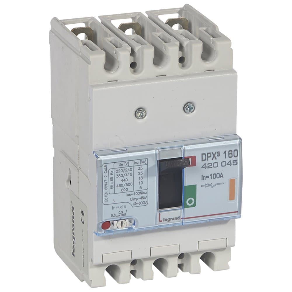 Legrand DPX3 160 Автоматический выключатель 3P 100А 25kA 420045 — миниатюра 1