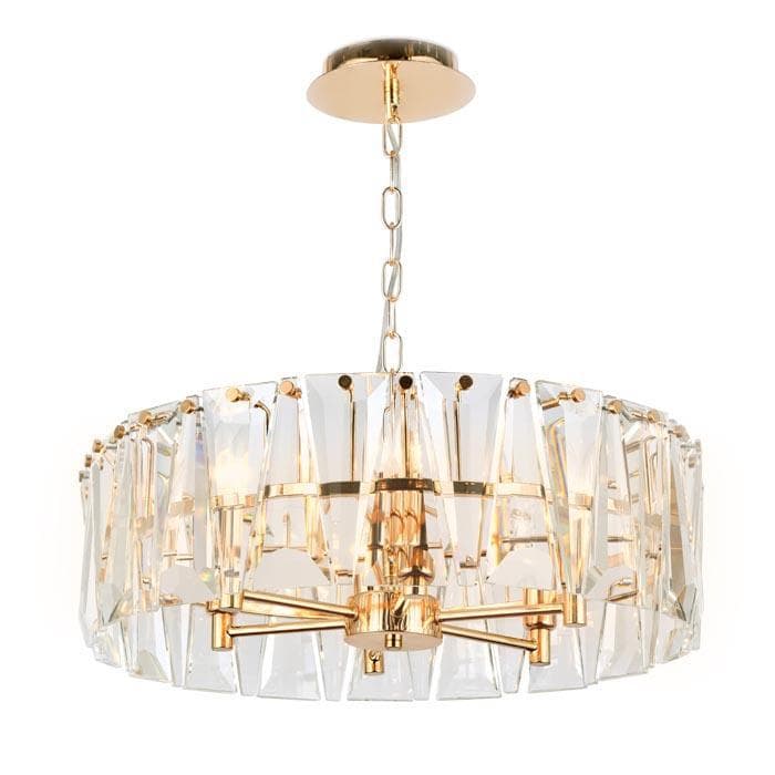 Ambrella Подвесная люстра с хрусталем TR5172 GD/CL золото/прозрачный E14/6 max 40W D520*515 — миниатюра 1