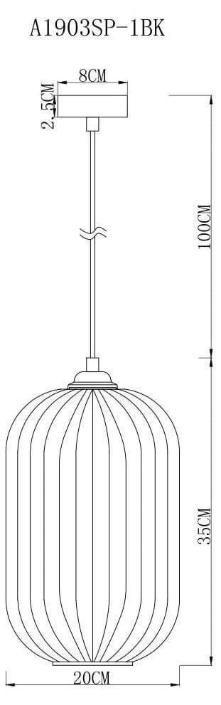 Arte Lamp A1903SP-1BK Подвесы — миниатюра 4