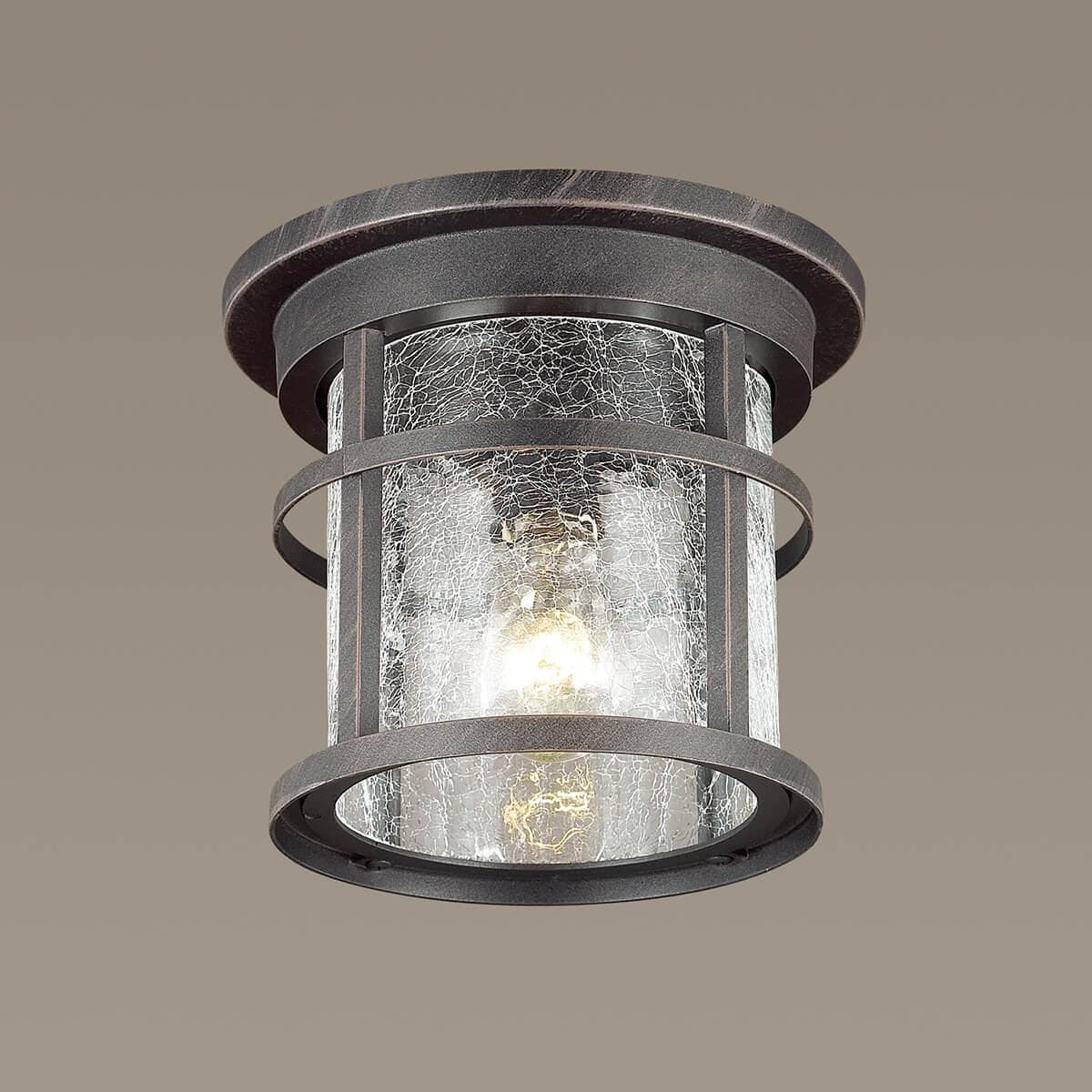 Odeon Light 4044/1C ODL18 718 черный/патина Уличный потолочный светильник IP44 E27 60W 220V VIRTA — миниатюра 2