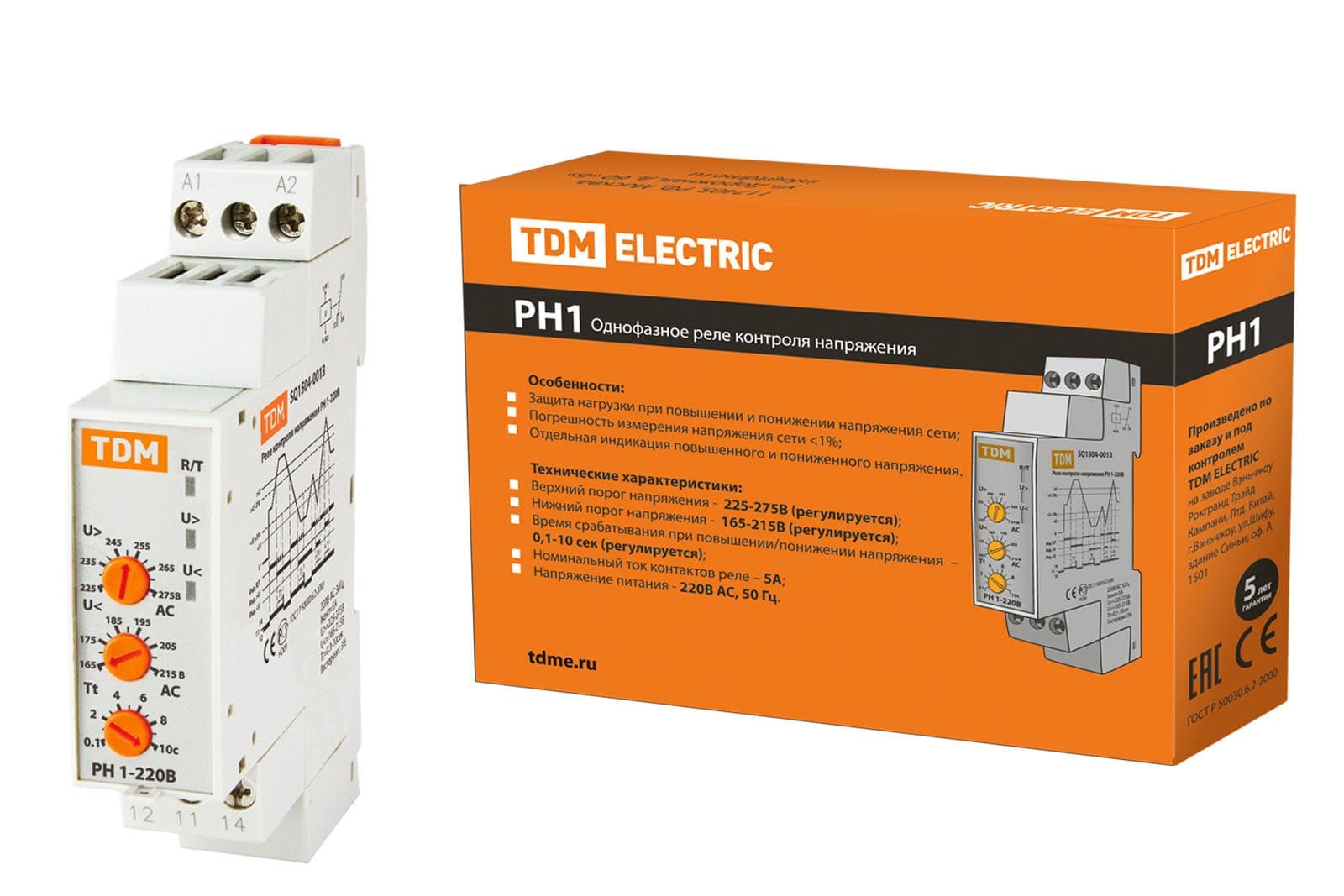 TDM Реле напряжения 1ф РН 1-220В SQ1504-0013 — миниатюра 2